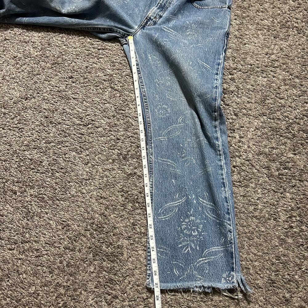 Free People Vintage Levis Jeans Hand Painted Beecher Proch Faded Blue 30x27 - Picture 8 of 14